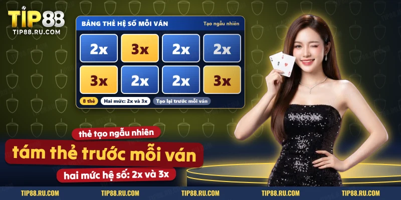 Bảng thẻ hệ số của Prosperity Tree Baccarat TIP88 được tạo ngẫu nhiên trước mỗi ván